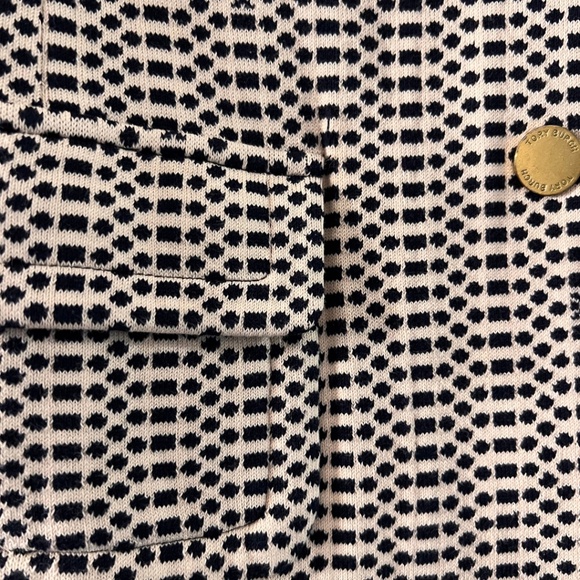 Tory Burch Knit Blazer Black and White Size Small EUC - Picture 6 of 6